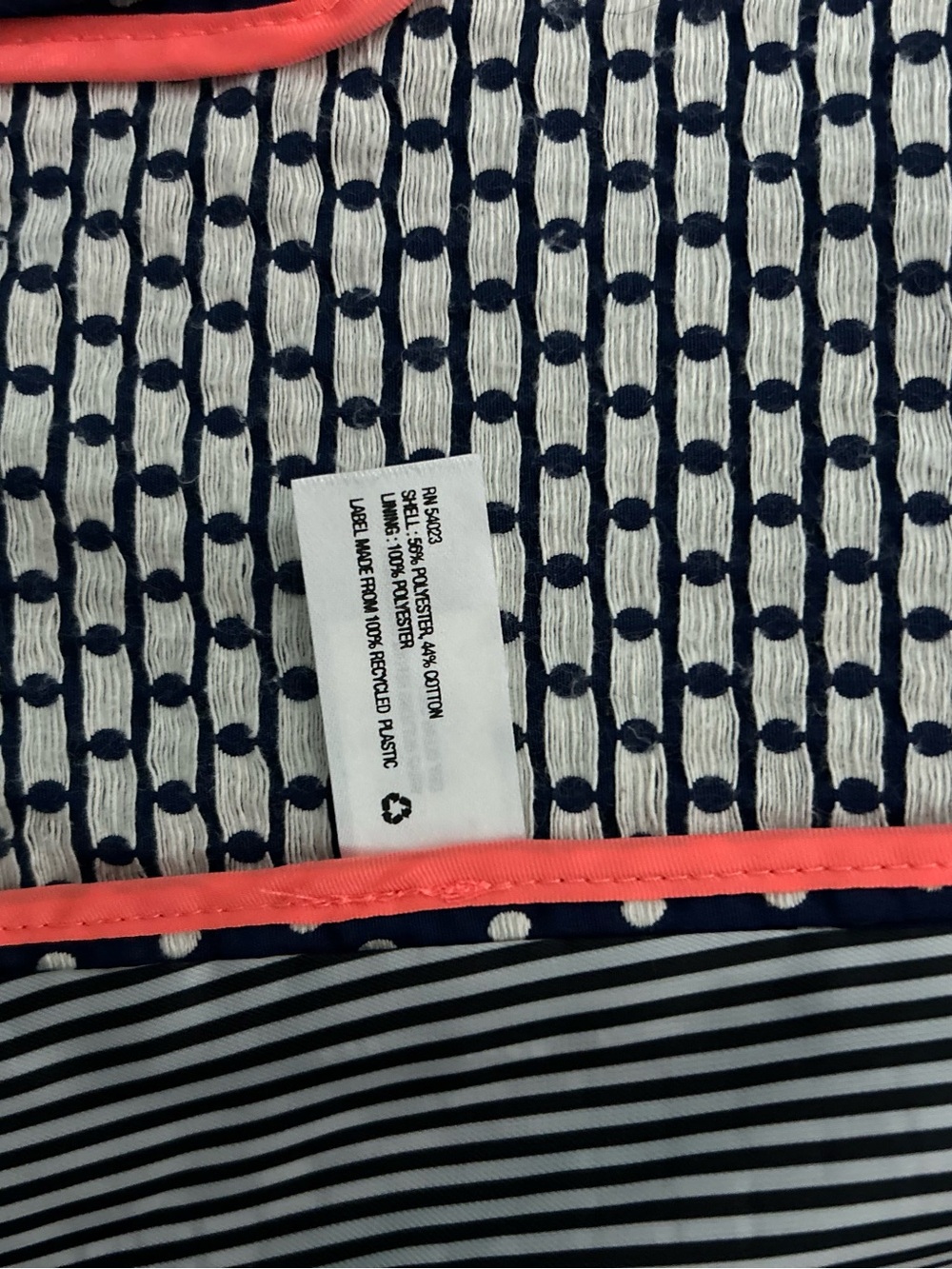 Gap "The Academy" blazer in navy with a white polka dot pattern size 4 - Picture 10 of 11